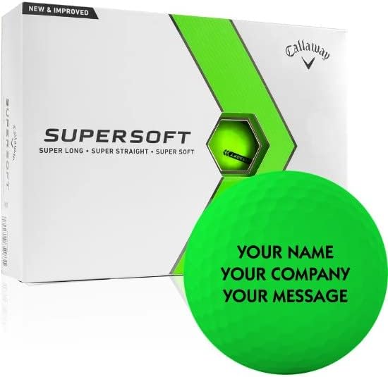 Callaway Golf 2023 Supersoft Matte Green Personalized Golf Balls