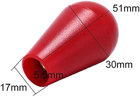 Miniatura 3 de Arcity HY-PJ092-1 - 2 piezas de joystick de arcade, ovalada, con mango superior, estilo americano, negro y rojo, para Zippy SANWA SEIMITSU