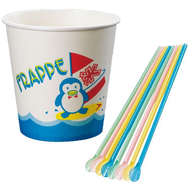 縁日 屋台 露店 学園祭 かき氷カップ サンカクポテト かき氷ストロースプーン Amazon | かき氷用カップ・ストロースプーンセット(500人分)【模擬店