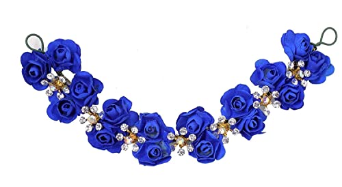 Image of Majik Bun Decoration Hair Gajra For Women And Girls Wedding, Party Hair Decoration Hair Accessories (Blue)