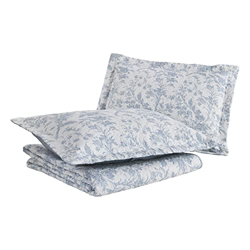 Laura Ashley Home - Amberley Collection - Quilt Set - 100% Cotton, Breathable & Lightweight, Reversible Bedding, Pre-Washed For Added Softness, Queen, Spa Blue , 1 Count (Pack Of 1) #TOP5