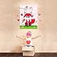 FEPITO Pin das Herz auf dem Fuchs Valentinstag Spiel mit 24 Stück Herz Sticker für Valentinstag Party Supplies, Kindergeburtstag Party Dekoration