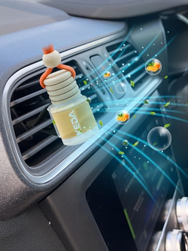 Image of IKEDA Car Air Freshener, Car Fresheners for Men & Women, 45+Day Long Lasting Fragrance Hanging Air Fresheners Scents, with Clip, Perfect for Auto and Home,Christmas,10ml, Citrus