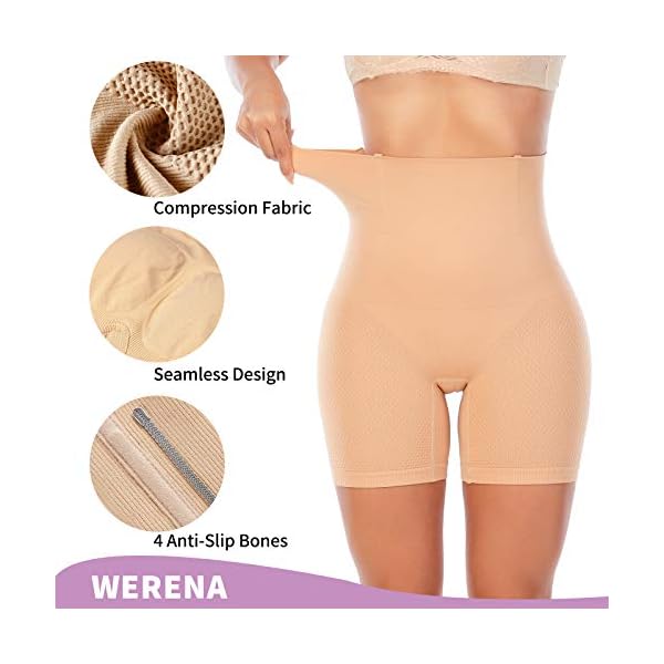 Slip-Shorts-Shapewear-for-Women-Tummy-Control-Underwear-High-Waisted-Shaping-Panties-Body-Shaper-Thigh-Slimmer Shapewear Shorts for Women Tummy Control High Waisted Body Shaper Butt Lifting Shorts Under Dresses(#1 Beige Firm Type,XL)