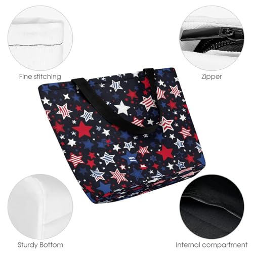 Belgian Malinois Dog American Flag Tote Bag for Women Reusable Shopping Bag Beach Bag for Shopping Gym Travel3