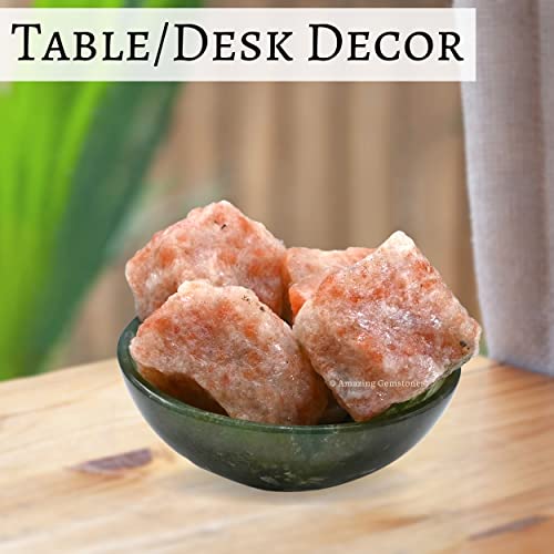 Image of Amazing Gemstone 2 Pieces Sunstone Raw Crystals and Healing Stones, Natural Rocks for Tumbling and DIY Raw Stones and Crystals