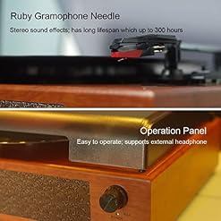 KIDYBO Vinyl Record Player Bluetooth Turtonable avec des Haut-parleurs RCA Production Aux Entrée du Casque Portable… - Les Beatles, Paul McCartney, John Lennon, RIngo Starr, George Harrison KIDYBO Vinyl Record Player Bluetooth Turtonable avec des Haut-parleurs RCA Production Aux Entrée du Casque Portable… – Image 7