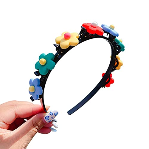 Nuryme Haarreifen mit Klammern, Frisurenhilfe Twist Clip Stirnband Damen Bangs Cute Princess Hairstyle Hairpin Braid Stirnband Friseurbedarf Cover