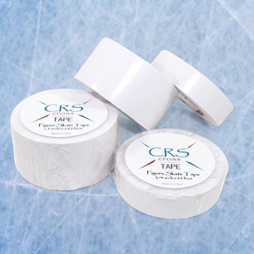Image of CRS Cross Figure Skate Tape - Longer 65 Foot roll to Protect Leather Figure Skating Boots Without Polish and Keep Laces tightened. Skate Tape Figure Skates (1.5 inch)