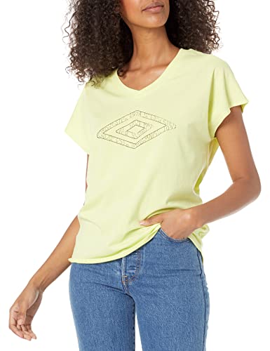 T-shirt graphique dolman Umbro femme en coton gris col rond décontracté