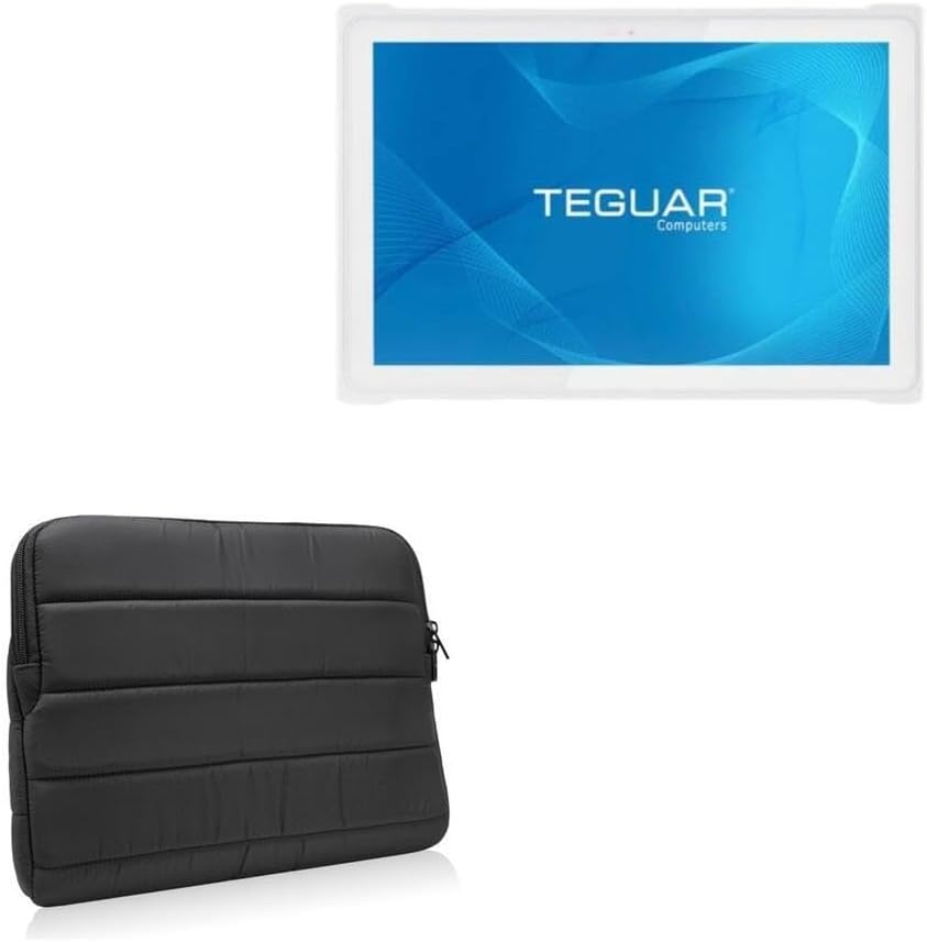 BoxWave Case Compatible with Teguar TMT-Q7C80-10S - Polar Jacket, Puffy Padded Material Zip Up Sleeve Pouch - Jet Black