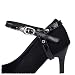 Florawang Detachable Shoe Strap Belt Band for Holding Loose high Heels Pumps (Patent Leather Black)