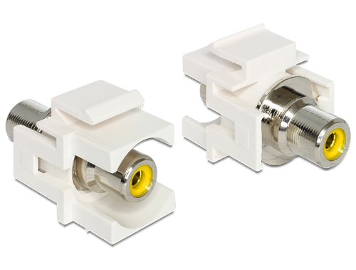 Preisvergleich Produktbild Keystone Jack, Cinch Buchse an Cinch Buchse, gelb, Delock® [86306]