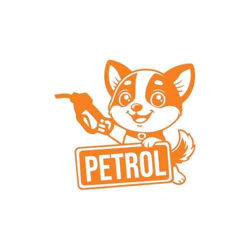 Image of Bright Petrol Sticker for Car Fuel Cap (Orange)