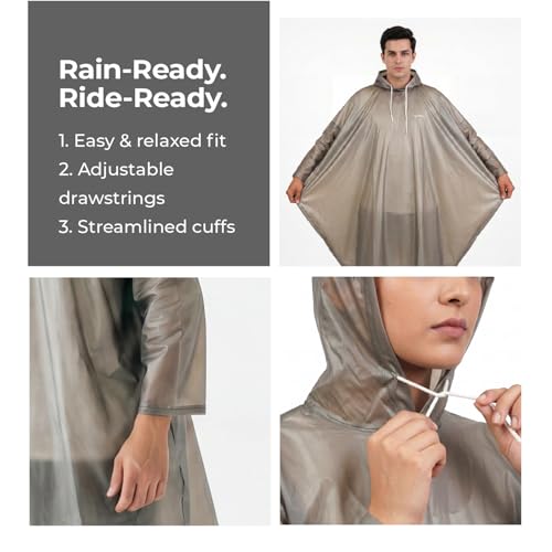 Image of Lifelong Waterproof Unisex Rain Coat Hooded Full Sleeves Outdoor Men, Women, Boys & Girls Rainwear Poncho Raincoat for Camping, Hiking & Travelling (1Pc)
