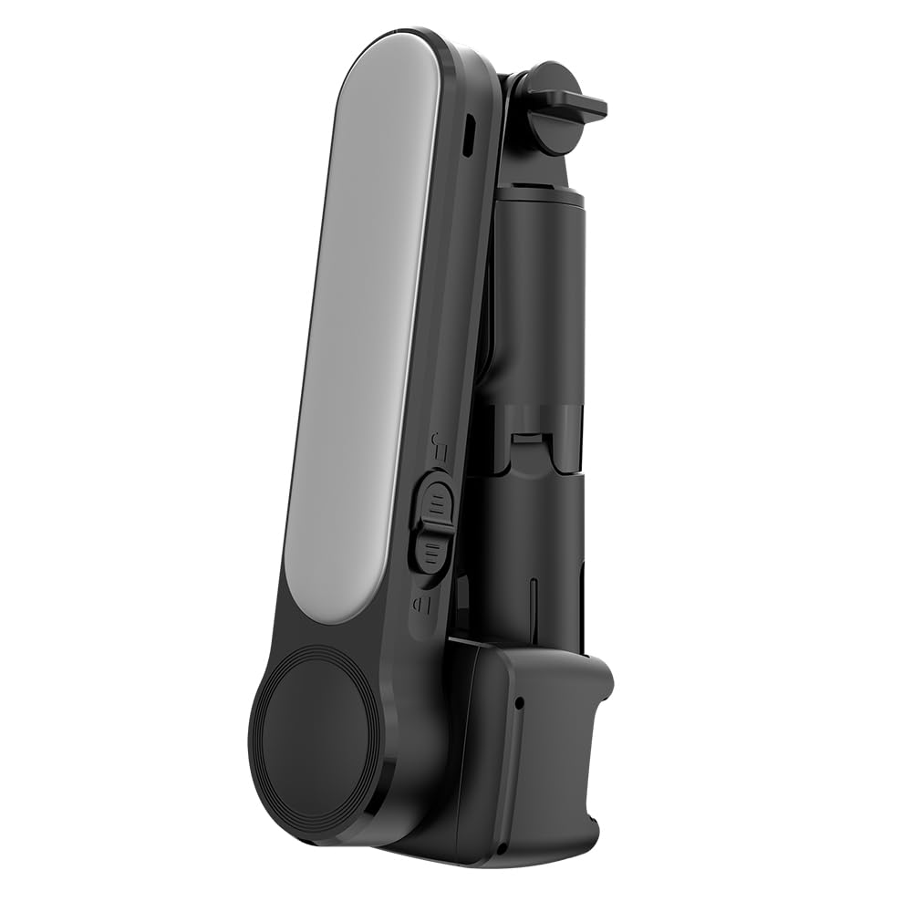 aqxreight Stabilizzatore Giroscopico per Smartphone con Treppiede e Luce