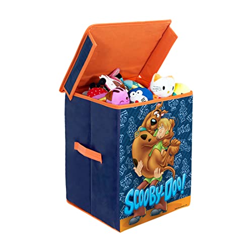 Image of PrettyKrafts Scooby-Doo Larger Storage Cubes [1-Pack] Foldable Storage Boxes with Lids, Collapsible Storage Bins Organizer Basket with Sturdy Handles for Home, Nursery, Closet (11 inch x 11 inch x 15 inch), Blue