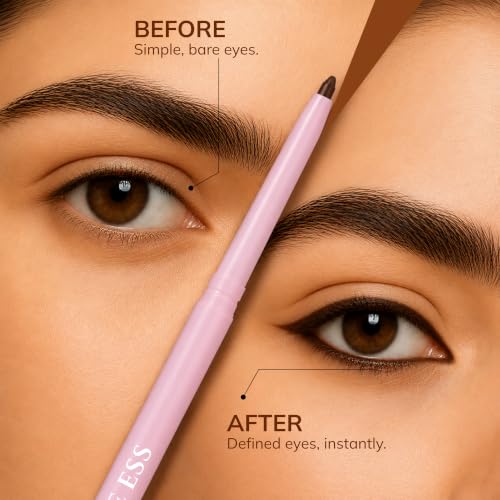 Image of TEE ESS Long Stay Kajal | Retractable Pencil | Waterproof, Smudge Proof | Intense Dark Brown Color | 24H Long Lasting | Smooth One-Stroke Application | With Vitamin E | Twist-Up Dark Brown Kajal | 30 gms