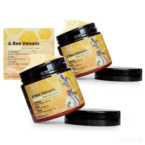 Rinlus 2 Pcs Botulinum Toxin Bee Venom Cream Professional Bee Venom Cream Joint and Bone Cream for Back Knee Hands Neck Feet