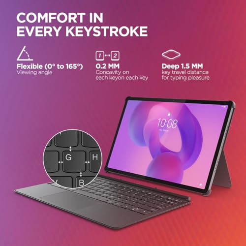Lenovo Original Ideatab Pro Keyboard| Detachable 3-Point Pogo-Pin Connectors| Wireless Keyboard with Touchpad (Ultra Thin,Productivity Enabling Hot Keys,16 Intuitive Function Keys,ZG38C06035),Black Lenovo Original Ideatab Pro Keyboard| Detachable 3-Point Pogo-Pin Connectors| Wireless Keyboard with Touchpad (Ultra Thin,Productivity Enabling Hot Keys,16 Intuitive Function Keys,ZG38C06035),Black