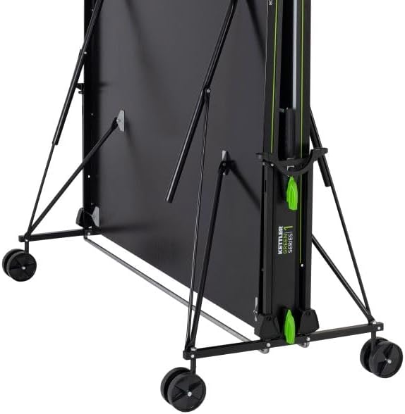 Side view of KETTLER K1 table tennis table folded for storage
