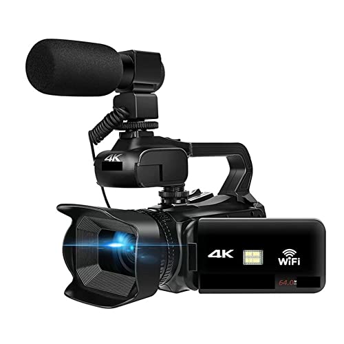 Caméra vidéo de photographie 64MP pour diffusion en direct avec zoom 18X et microphone