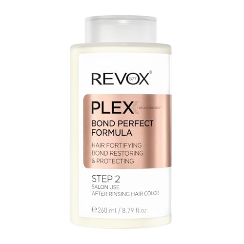 REVOX B77 - Plex Bond Perfect Formula Paso 2, 260 ml, Tratamiento Pelo Profesional, Reconstrucción Capilar para Uso en Peluquerías, Protege y Repara la Porosidad del Cabello Tras Procesos Químicos