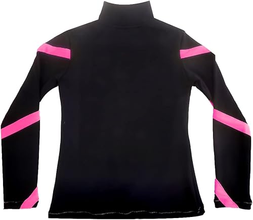 Miniatura 4 de LIUHUO Chaquetas de patinaje sobre hielo para niñas Mujeres Rayas Entrenamiento Práctica Patinaje Artístico Tops Costos Fleece