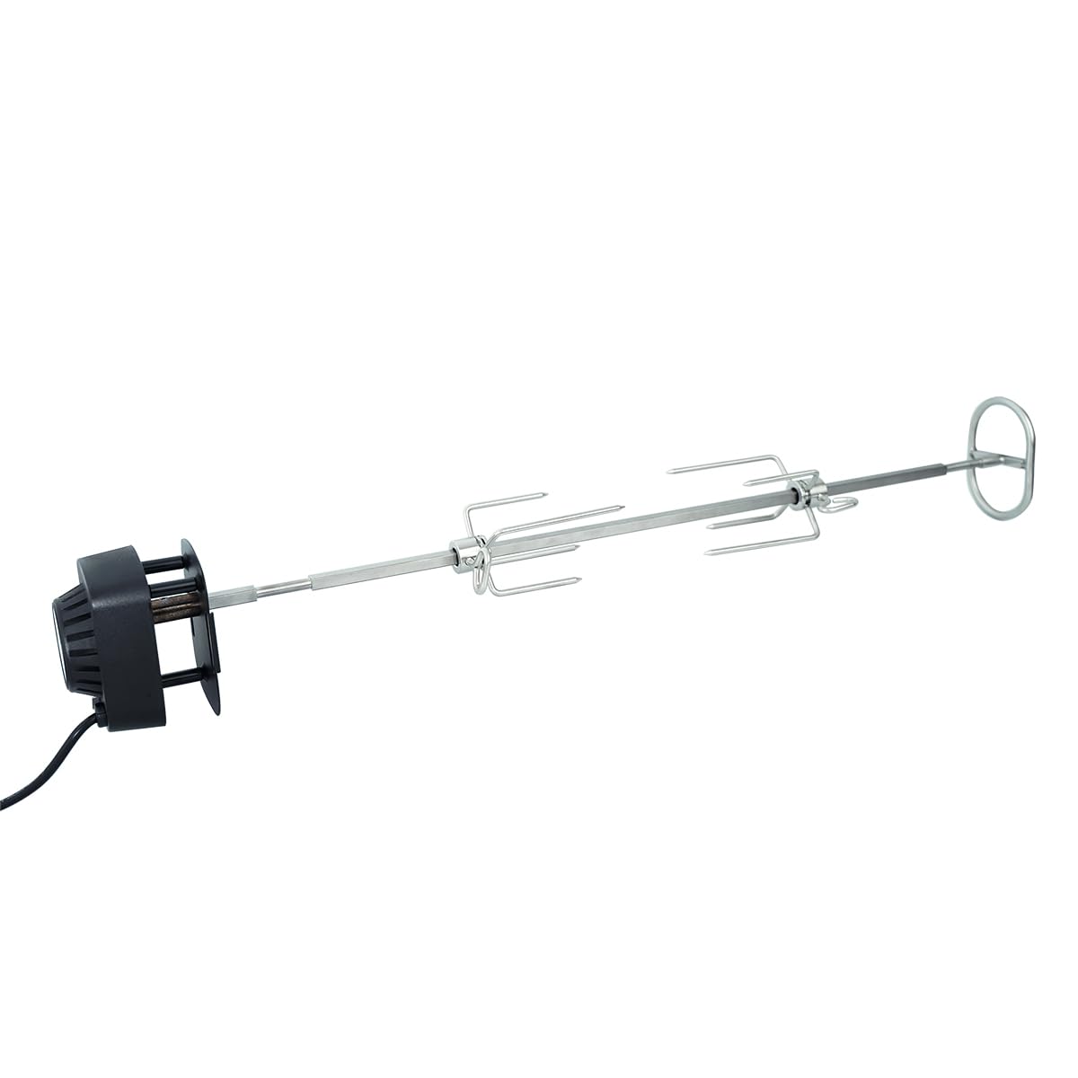 SANTOS motorisierter magnetischer Drehspieß - passend für Napoleon Rogue 425er & Freestyle 425er - Gasgrill-Rotisserie - 2 Laufrichtungen - Fleischnadeln