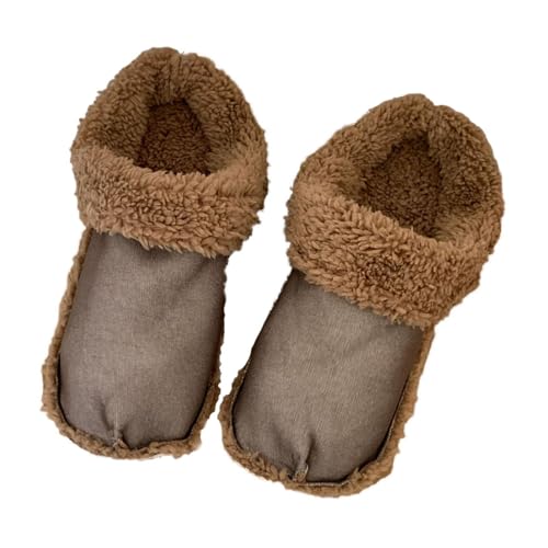 AlluraPet ライナー フラシ天スリッパ インサート プラッシュソール インナー 取り外し可能 スーパーソフト 洗濯可能 室内スリッパ裏地 コットンフリース クロッグ, 27cm ブラウン, 10 UK Wide