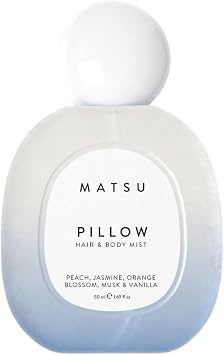 MATSU Pillow Saç ve Vücut Misti Beyaz Misk & Soft Çiçeksi Notalar Dingin ve Saf Konfor 50 ml