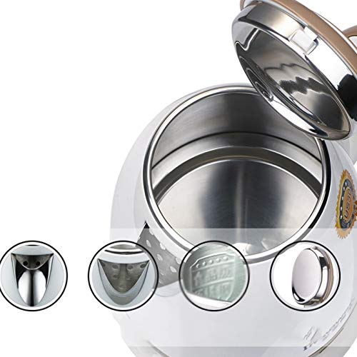 Hervidor eléctrico de agua de acero inoxidable 1.5L miniatura 4