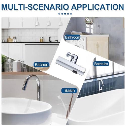 Robinet cascade de cuisine acier inoxydable mitigeur extractible 3 modes 360 - 6