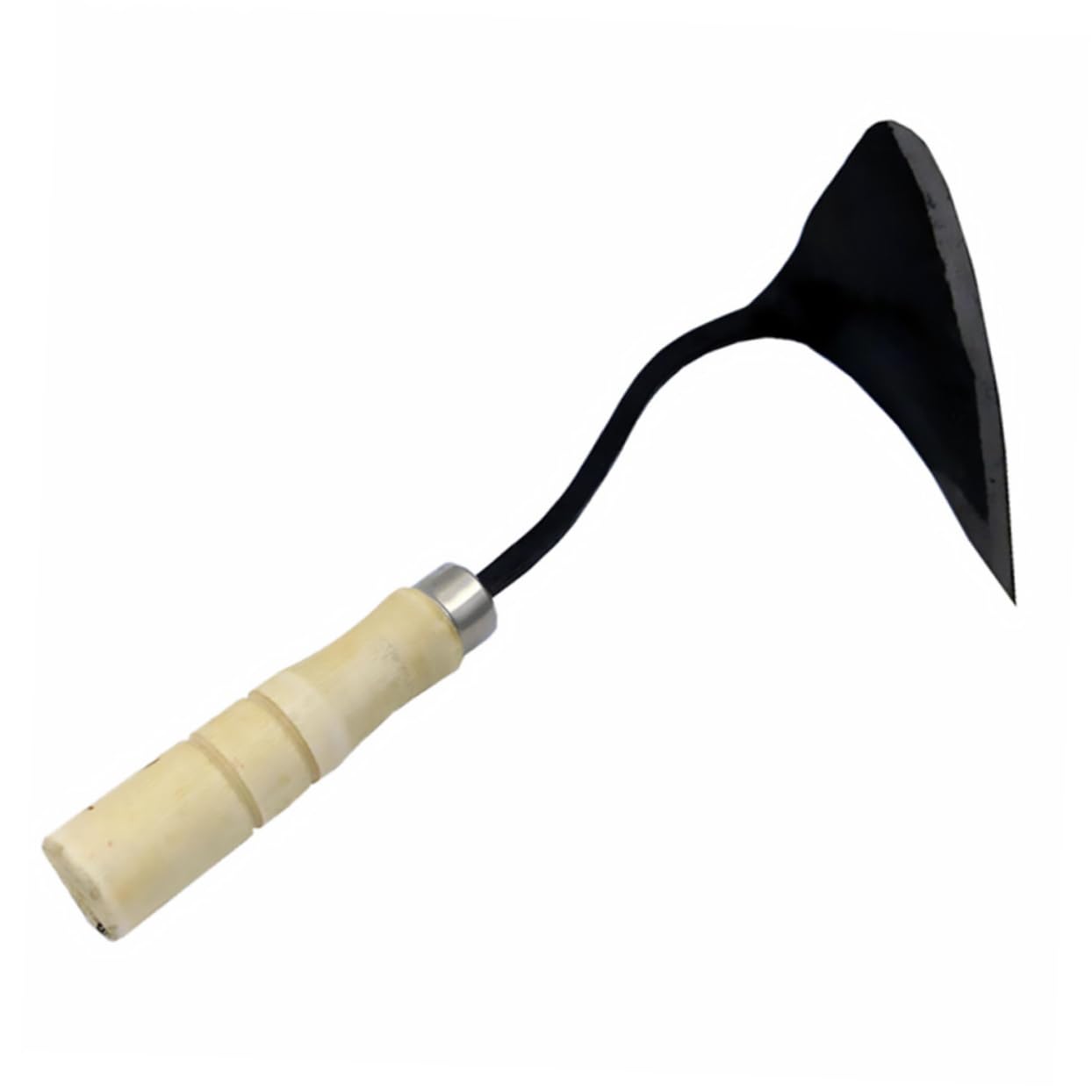 UKCOCO Ergonomic Wooden Handle Hoe for Weeding Tools Planting Hoe Stand up Weeding Tool