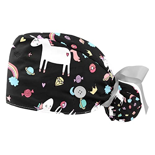 Casquettes de travail JDEZ motif licorne pour égayer le quotidien des soignants