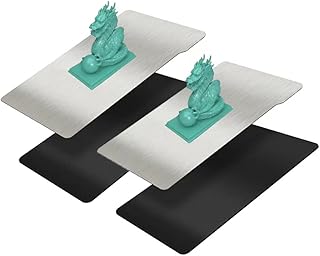 2 Pcs Magnetic Flexible Steel Plate, 3D Resin Printer Platform Plate with Magnetic Sheet for Elegoo Mars 3 Pro 3D Printer, Plate Flex Bed Size 7.9"x5"/202x128mm