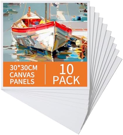 30x30cm Lienzos para Pintar Niños- Set de 10 Canvas para Pintar e...