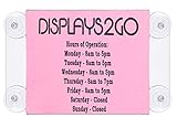 Displays2go 8.5 x 11 Inches Window Sign, Horizontal, Suction Cup Mount, Clear Acrylic, Set of 2 (GWM1185H)