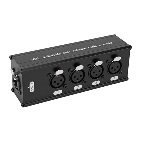 Convertisseur XLR vers Ethernet Zerodis 4 canaux boîtier serpent RJ45 pour câbles Cat5 Cat6 Cat7