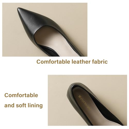Women's Patent Leather Chunky Heel Pumps Sexy Pointed Non-Slip Slip-On Wedding Date Evening Formal Shoes4