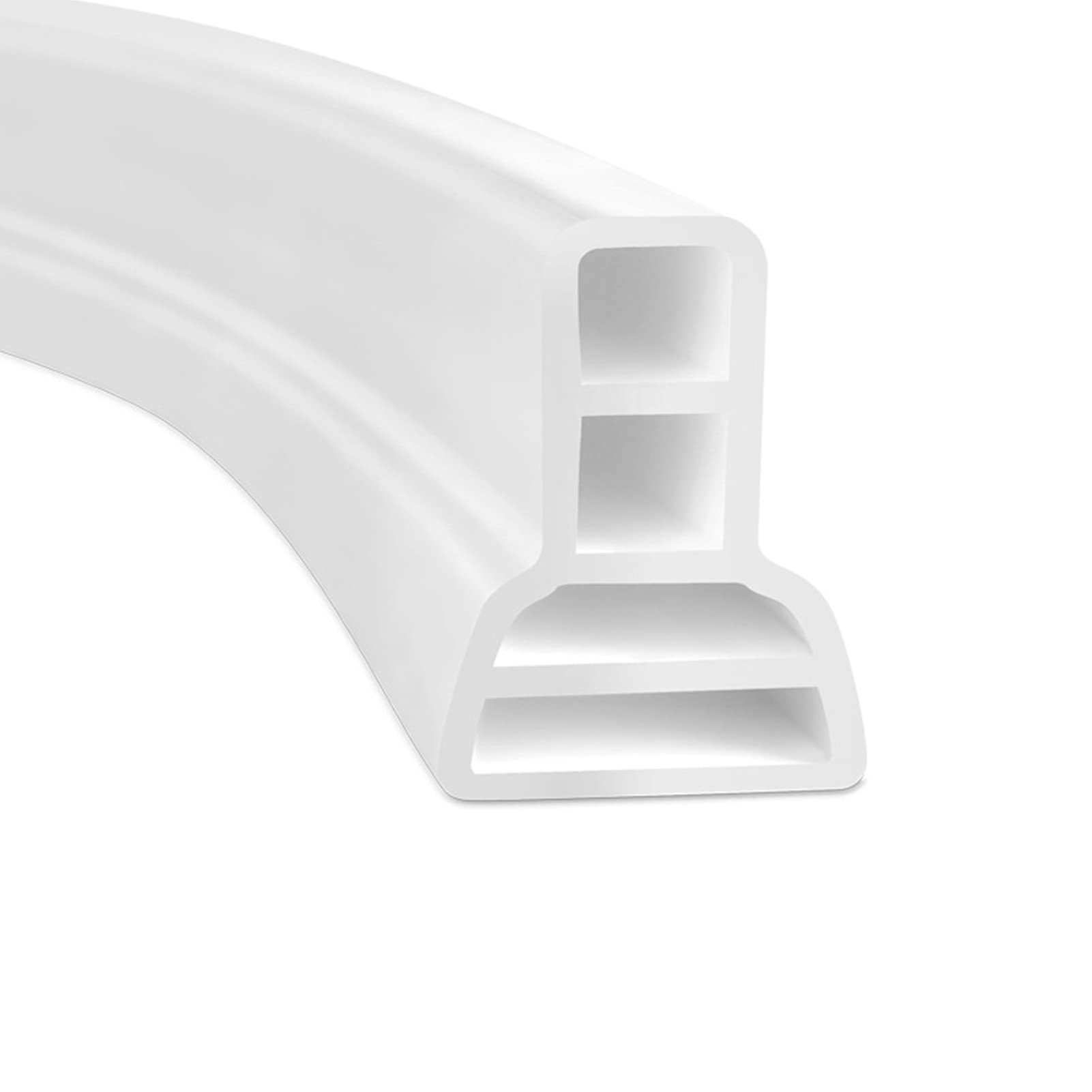 NBSGTXO Shower Tray Sealing Silicone Shower Threshold Water Dam Collapsible Adhesive Dry Wet Separation 100-400cm(100cm(39inch))