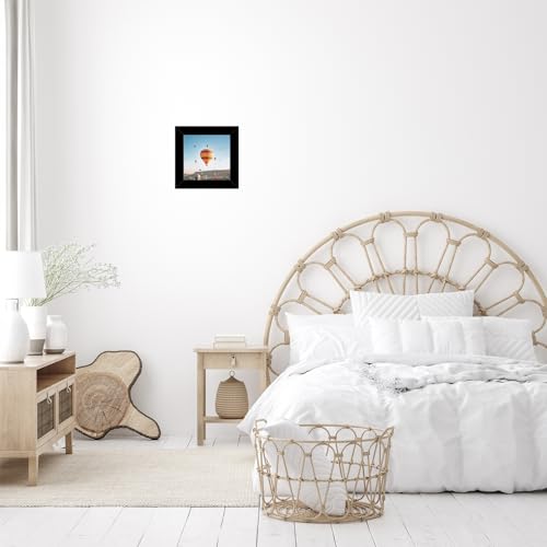 Image of JCJMY 4x4 Picture Frame Black for Wall Hanging or Tabletop, Wall Mounting Horizontally or Vertically, 4 x 4 Wall Gallery Poster Photo Frame with Shatter Resistant Plexiglass, Black