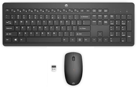 HP 230 Wireless Keyboard and Mouse Combo Set, 2.4 GHz Wireless US...