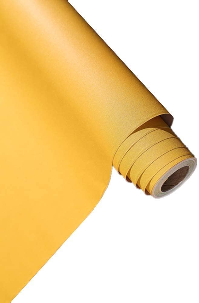CVANU Vinyl Peel and Stick, Self Adhesive Yellow Wallpaper, 12 x 175 Inch (B07S1PM1D9) Amazon Price History, Amazon Price Tracker