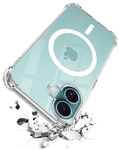 Image of Jkobi Shockproof Crystal-Clear Back Cover for Apple iPhone 16 (Magsafe Wireless Support | Drop & Camera Protection | Hard Polycarbonate)