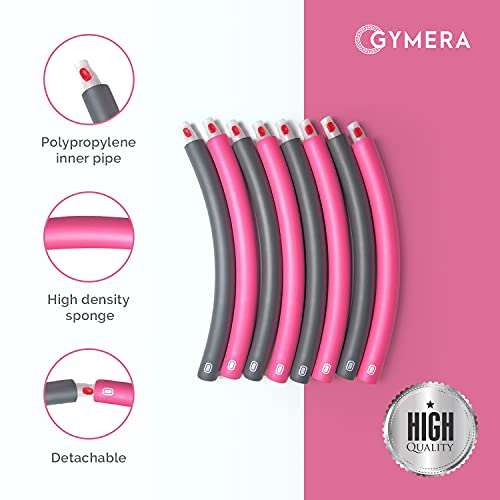Gymera Weighted Hula Hoop for Weight Loss | Full Body, Low Impact Fun Aerobic Exercise to Burn Calories at Home