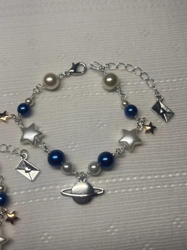 Handmade Folklore Inspired Matching Bracelets | Planet And Moon Coquette Aesthetic Bracelet2