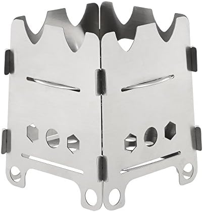 Lixada Camping Stove Stainless Steel Lightweight Wood Stove Alcohol Stove Burner for Portable Outdoor Camping Cooking Picnic BBQ