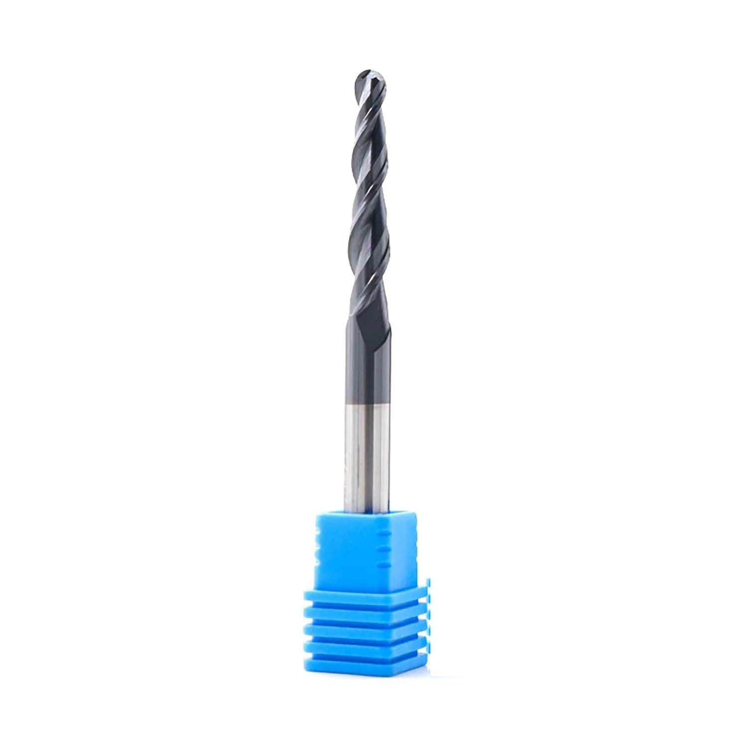 Fresa CNC con fresa a punta sferica conica HRC55 gambo da 6 mm e 8