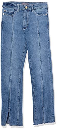 DL1961 Girls' Emie High Rise Straight, Maritime Seamed, 12